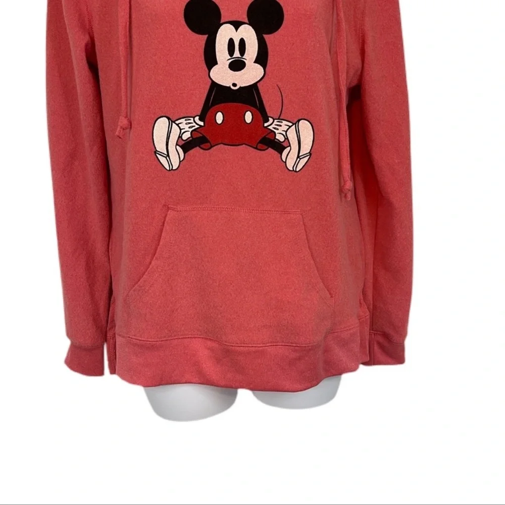 Womens Disney Mickey Mouse Hoodie Sweater M Salmon - Picture 4 of 8